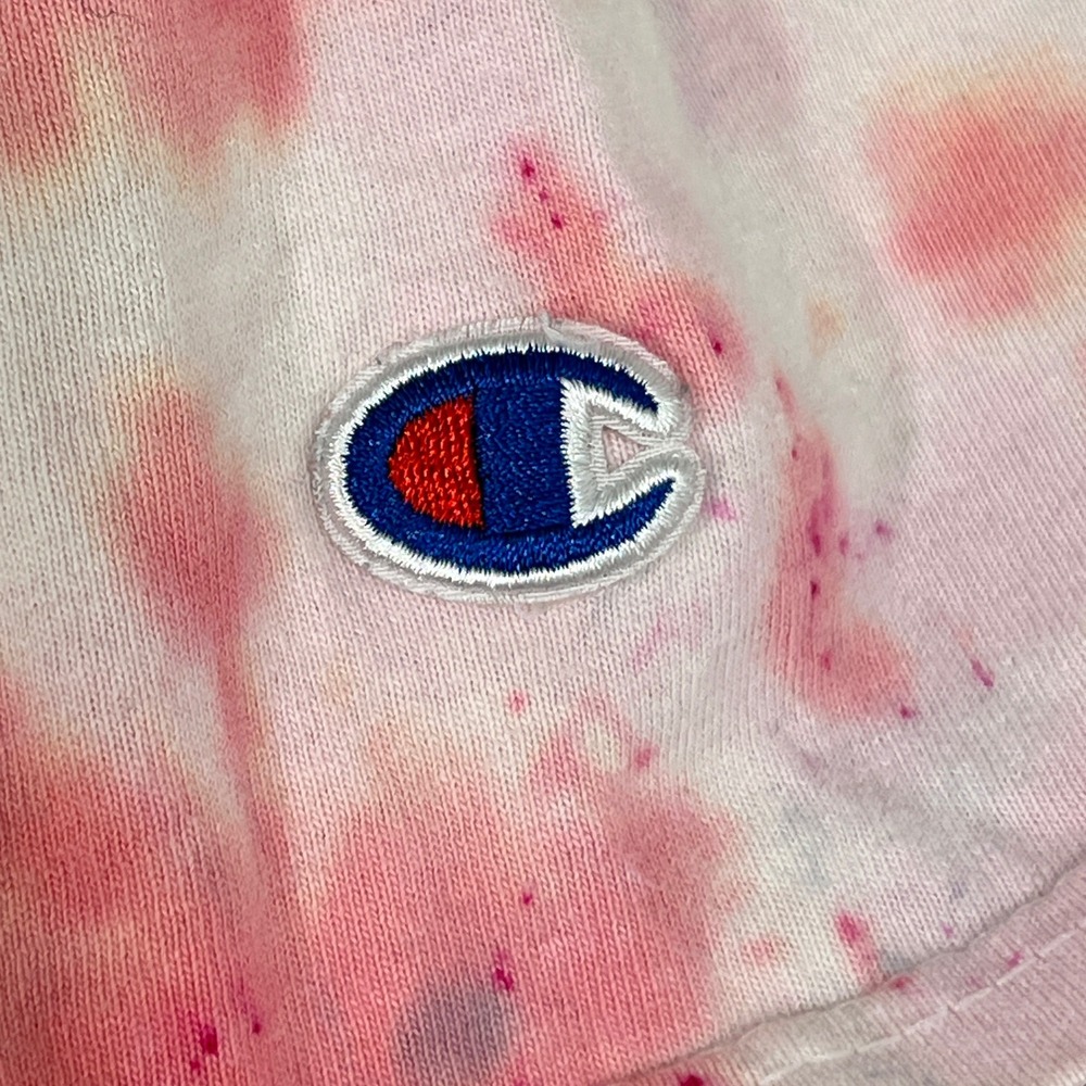 Champion Georgia Bulldogs Tie Dye T-Shirt Mens Medium Red Blue UGA Mascot Tee - Picture 6 of 7